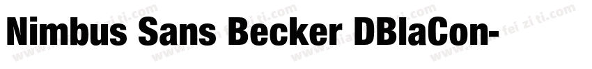 Nimbus Sans Becker DBlaCon字体转换